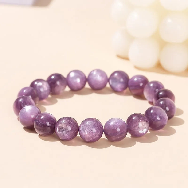 Purple Lepidolite Strand Bracelets, High Quantity Handmade Jewelry